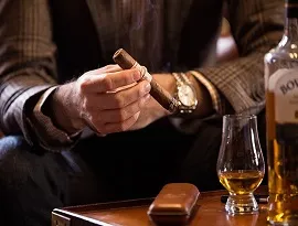 Whisky and cigar lounge
